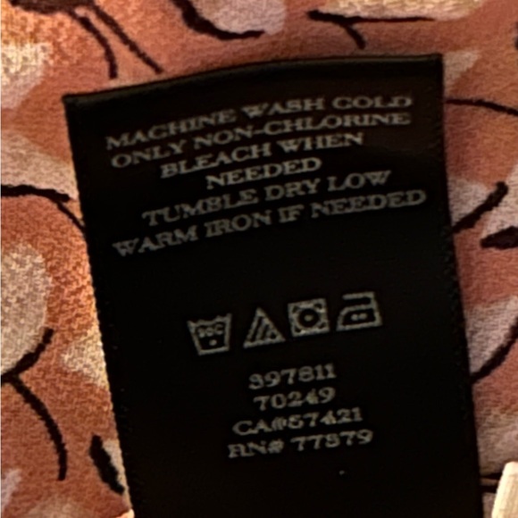 Ann Taylor semi sheer ginkgo leaf blouse cream/black Sz XL - Picture 12 of 13